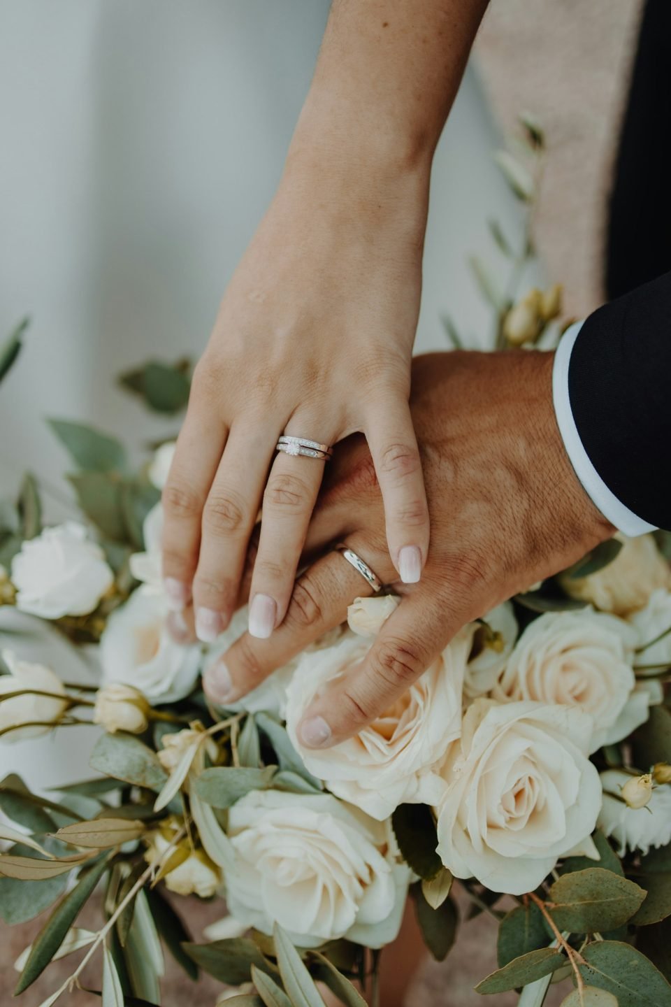 Rings on a bed of roses
