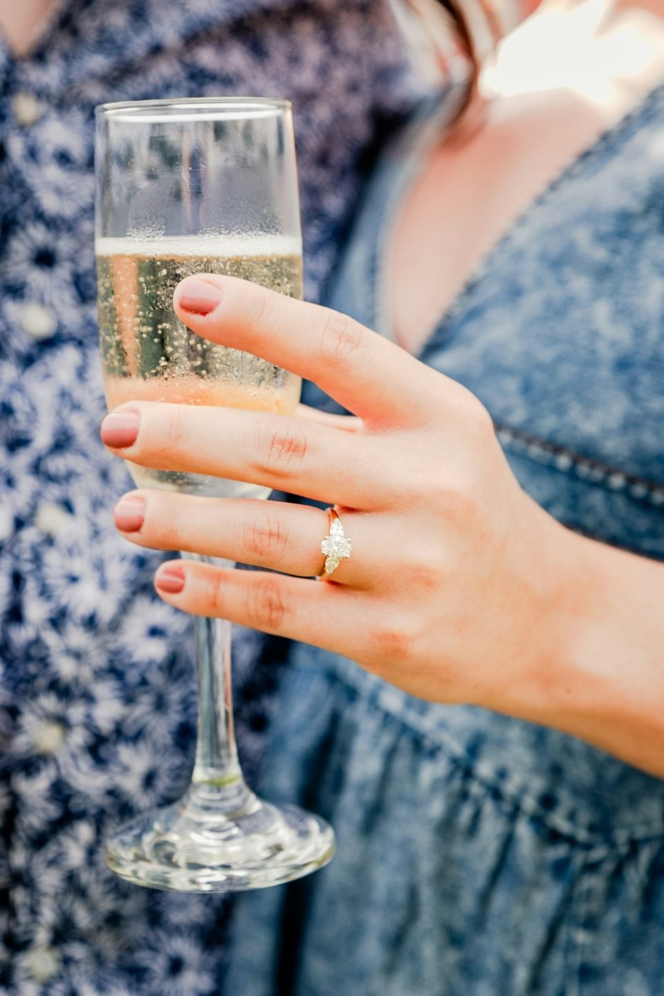 Champagne and a new ring